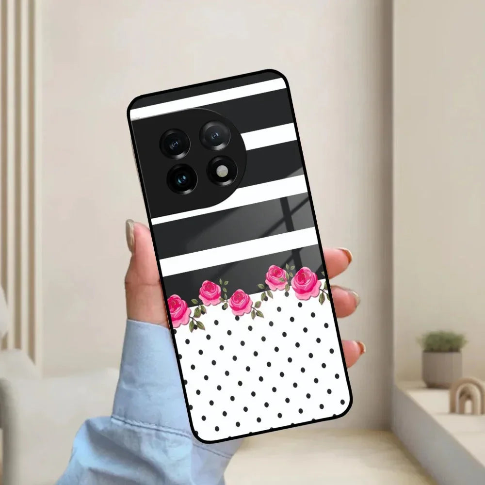 Elegant Rose Parad Glass Case Cover For Oneplus - ShopOnCliQ