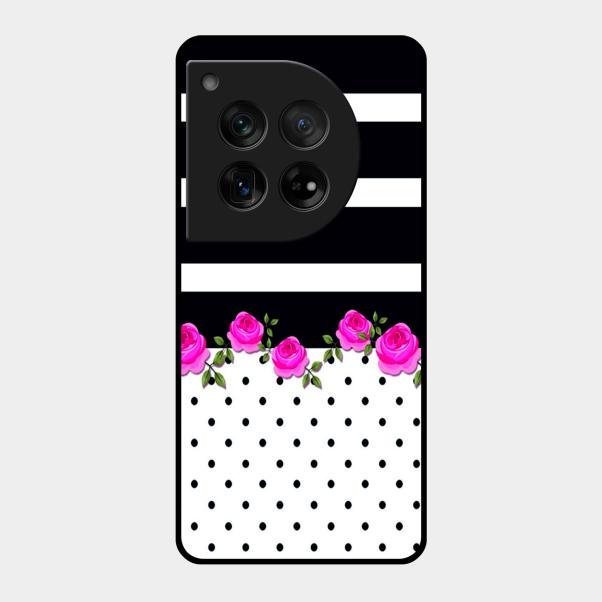 Elegant Rose Parad Glass Case Cover For Oneplus 12 5G