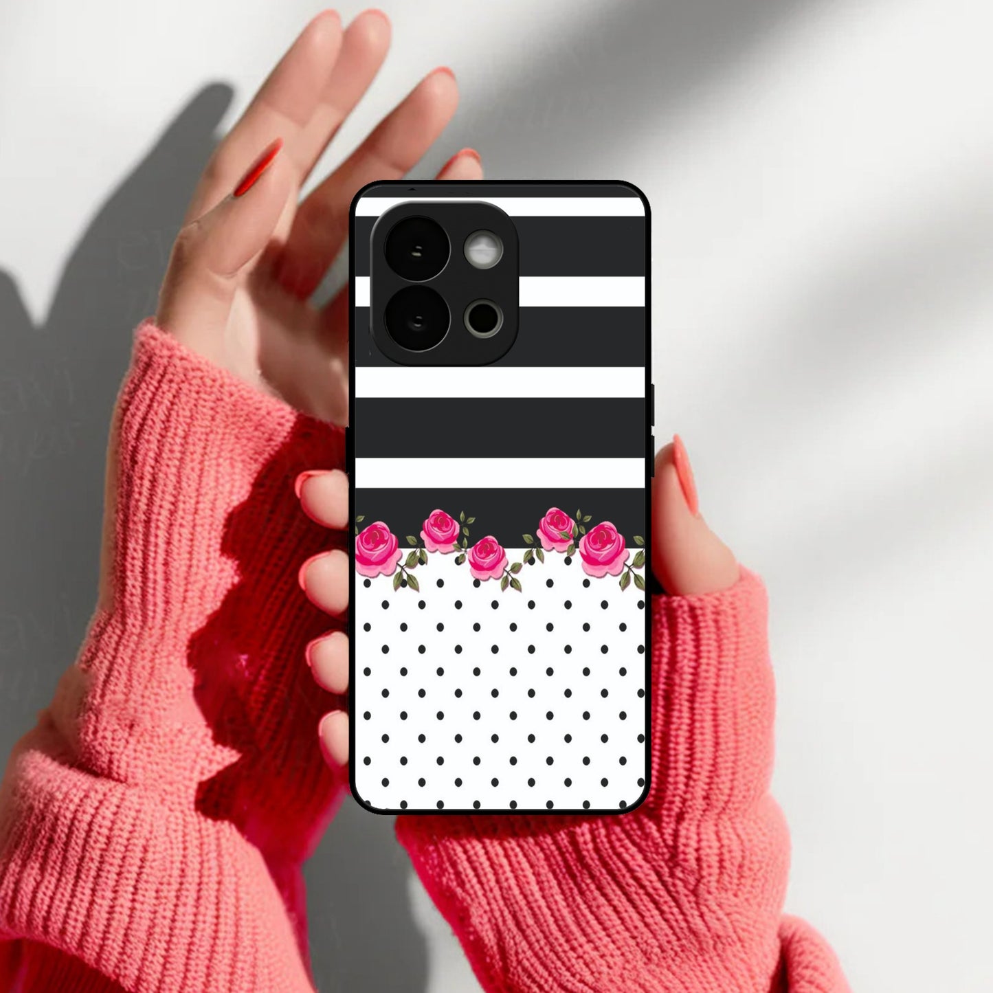 Elegant Rose Parad Glass Case Cover For Oneplus