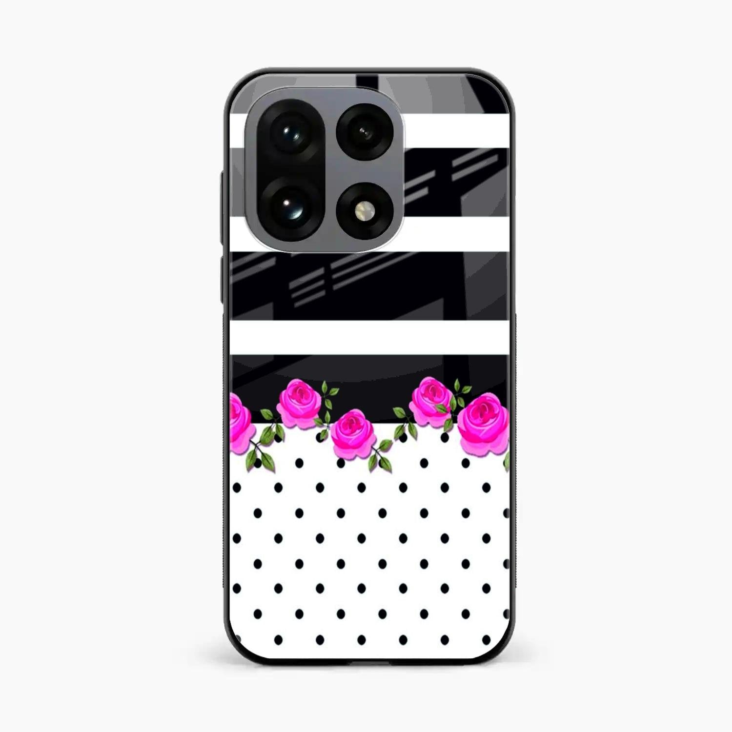 Elegant Rose Parad Glass Case Cover For OnePlus 15 5G