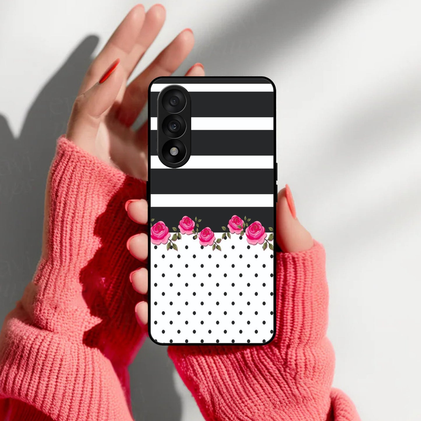 Elegant Rose Parad Glass Case Cover For Oneplus