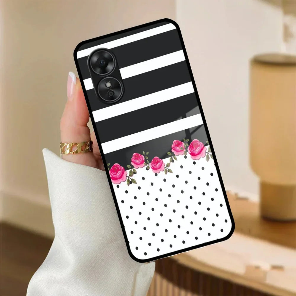 Elegant Rose Parad Glass Case Cover For Oppo - ShopOnCliQ