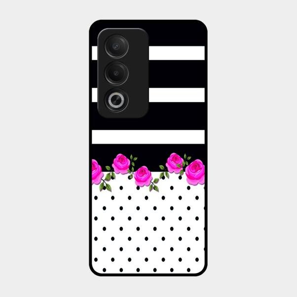 Elegant Rose Parad Glass Case Cover For Oppo A3 Pro 5G