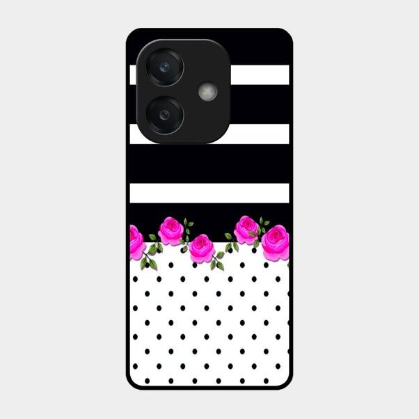 Elegant Rose Parad Glass Case Cover For Oppo A3X 5G