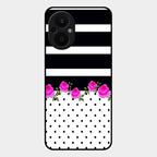 Elegant Rose Parad Glass Case Cover For Oppo F21 Pro 5G