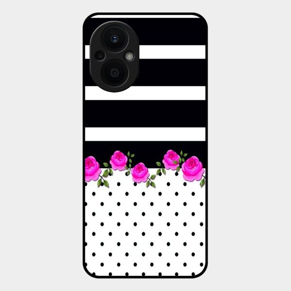 Elegant Rose Parad Glass Case Cover For Oppo F21 Pro 5G