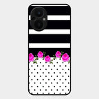 Elegant Rose Parad Glass Case Cover For Oppo F21S Pro 5G