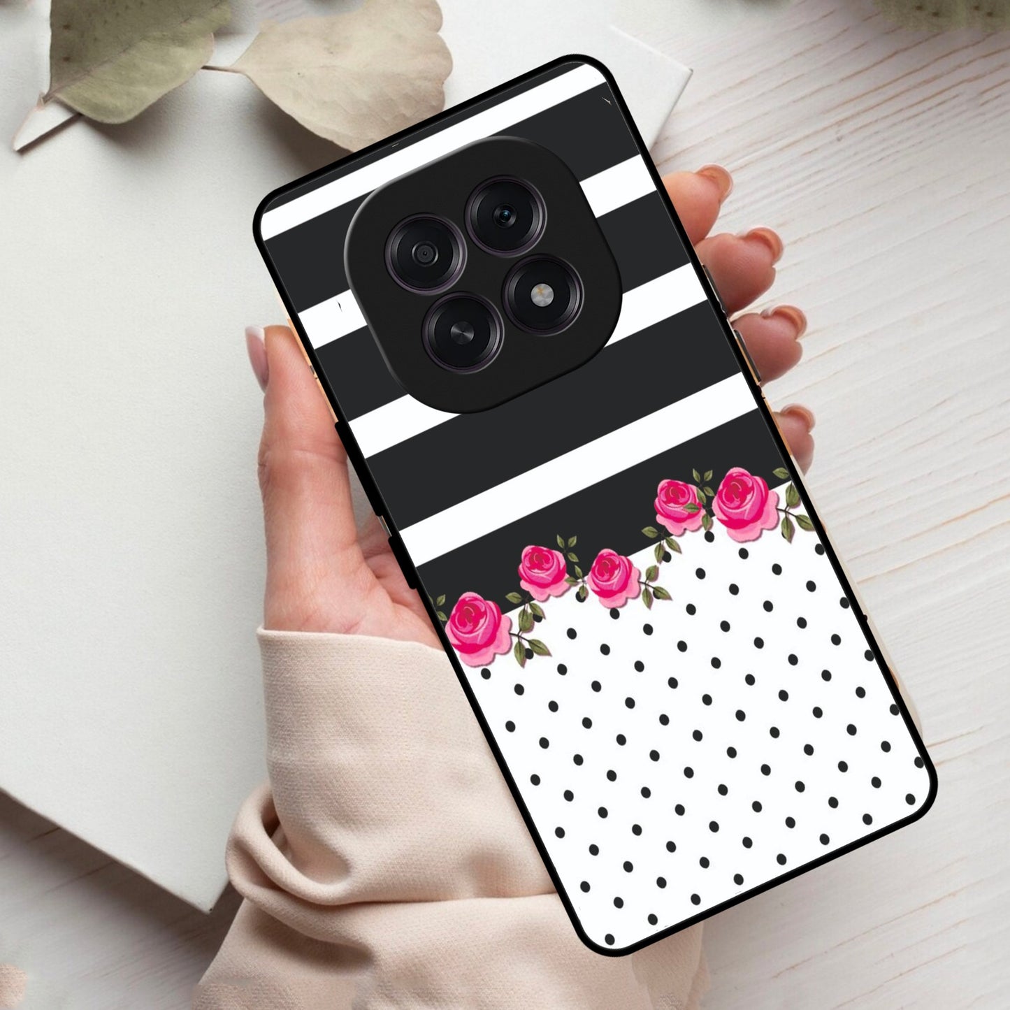 Elegant Rose Parad Glass Case Cover For Oppo