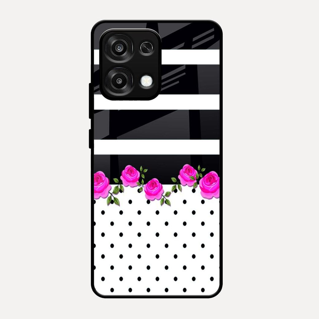 Elegant Rose Parad Glass Case Cover For Oppo F31 5G