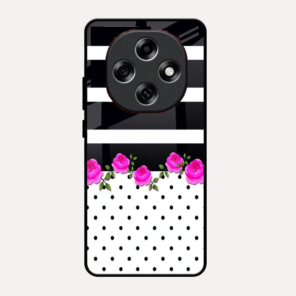Elegant Rose Parad Glass Case Cover For Oppo F31 Pro 5G
