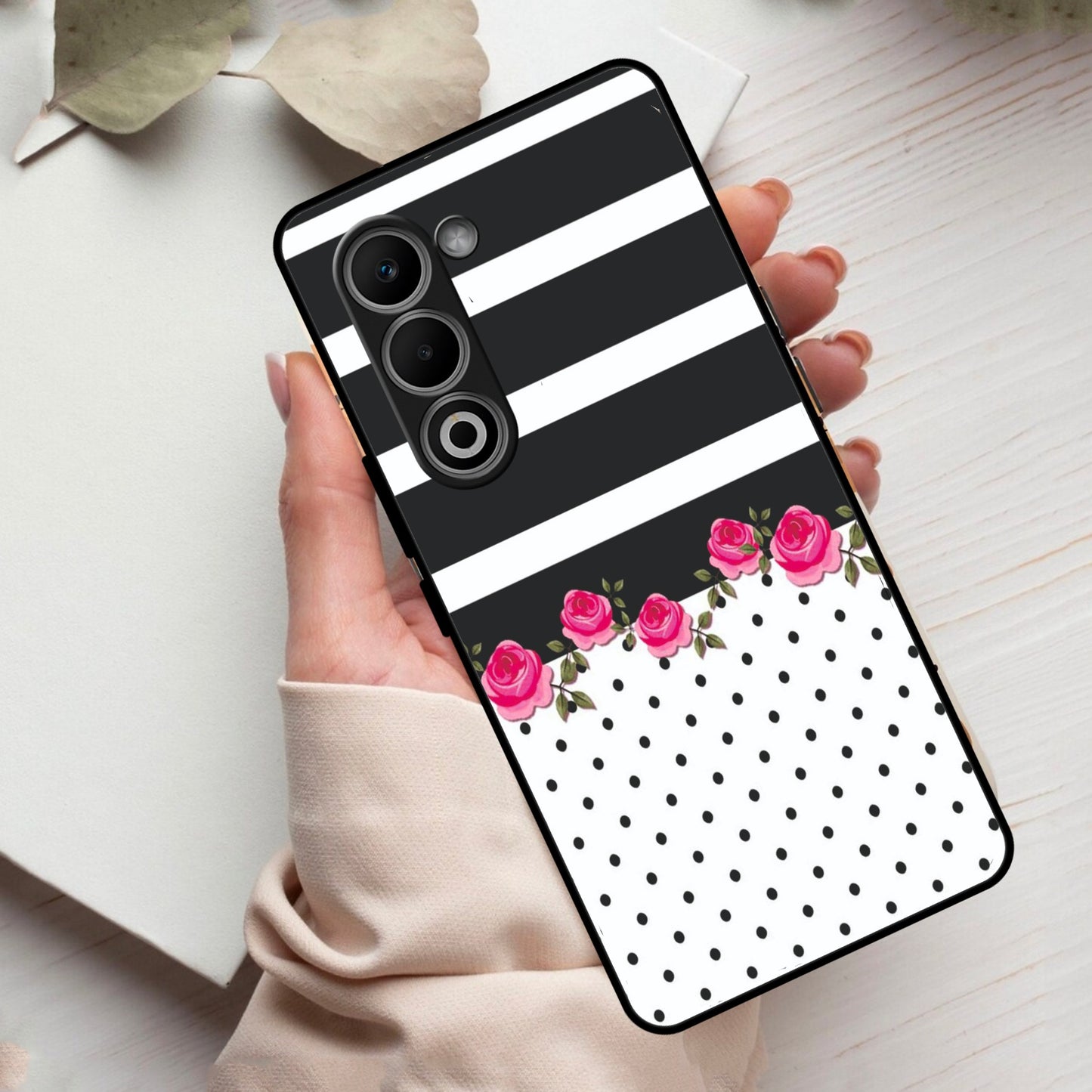 Elegant Rose Parad Glass Case Cover For Oppo