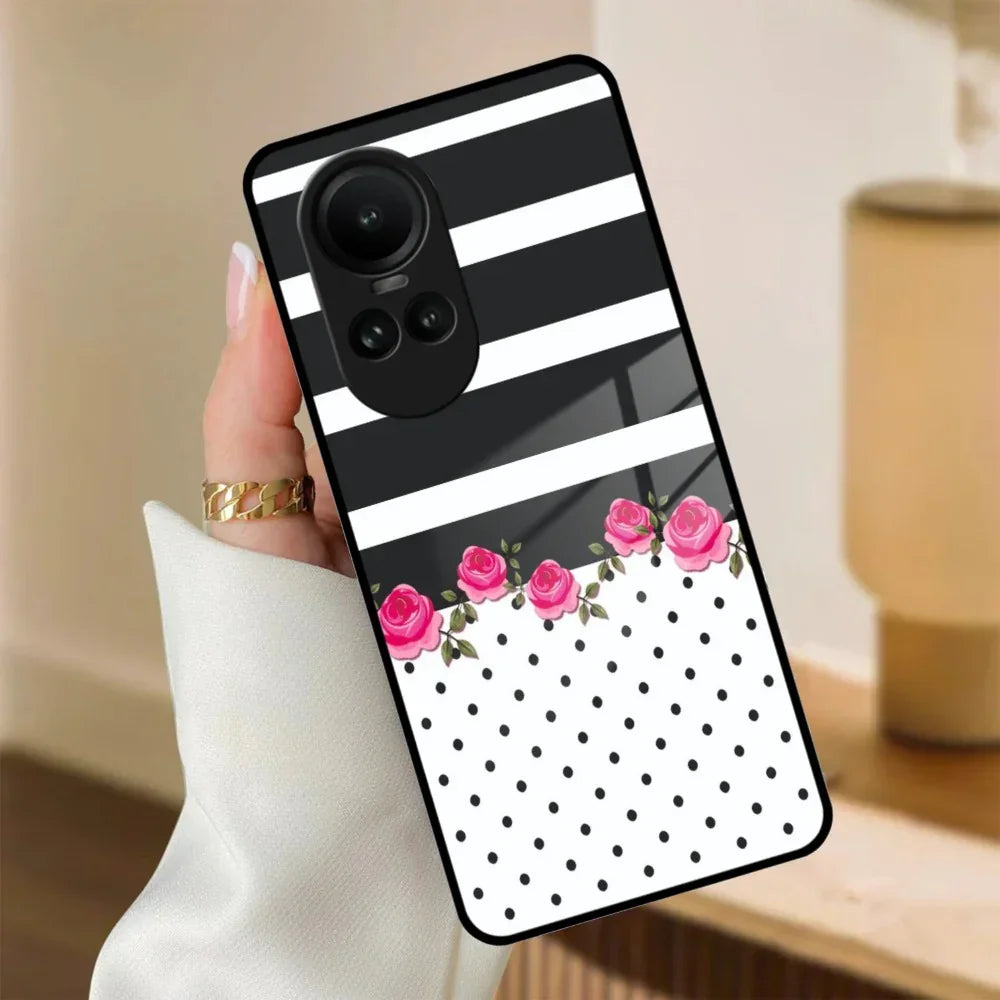 Elegant Rose Parad Glass Case Cover For Oppo - ShopOnCliQ