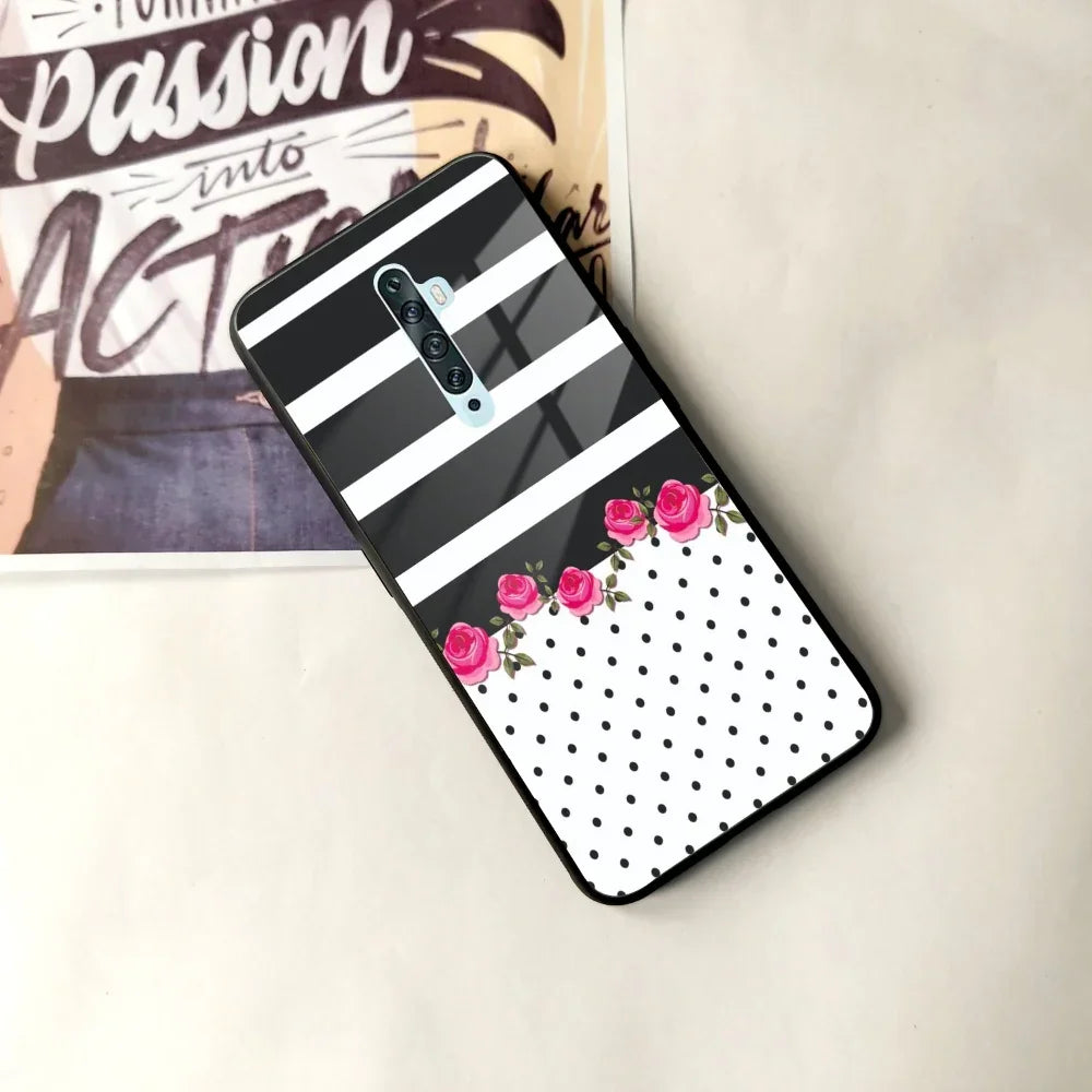 Elegant Rose Parad Glass Case Cover For Oppo - ShopOnCliQ