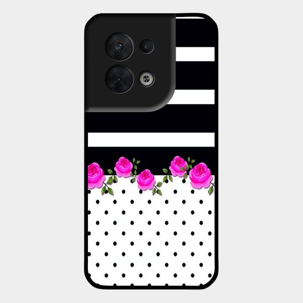 Elegant Rose Parad Glass Case Cover For Oppo Reno 8 5G