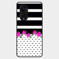Elegant Rose Parad Glass Case Cover For Oppo Reno 8T 5G