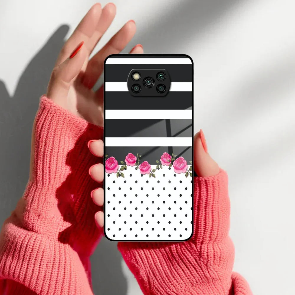Elegant Rose Parad Glass Case Cover For Poco - ShopOnCliQ