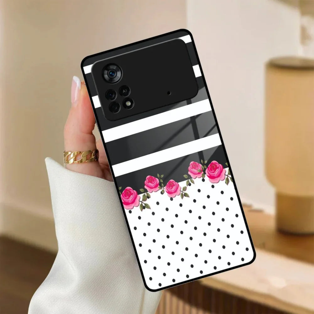 Elegant Rose Parad Glass Case Cover For Poco - ShopOnCliQ