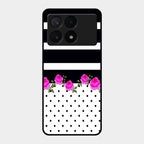 Elegant Rose Parad Glass Case Cover For Poco X6 Pro 5G