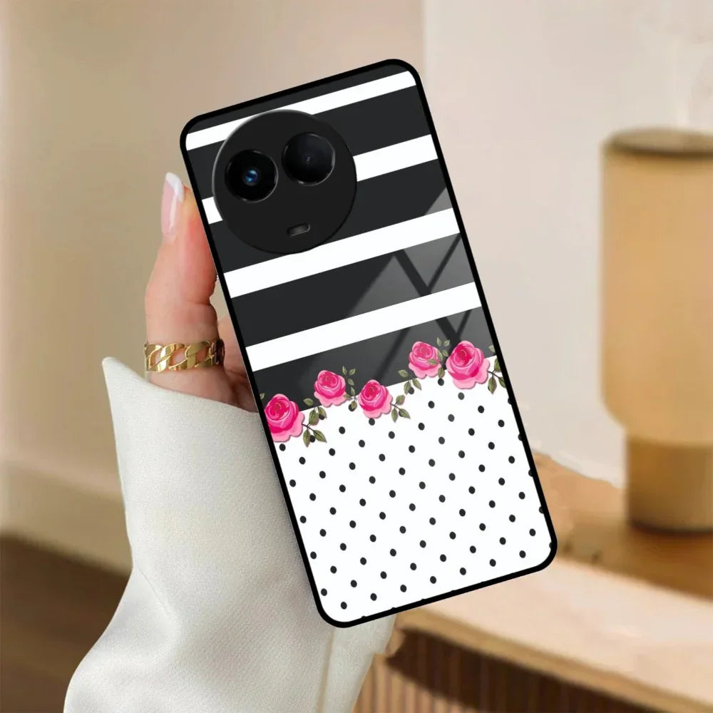 Elegant Rose Parad Glass Case Cover For Realme/Narzo - ShopOnCliQ