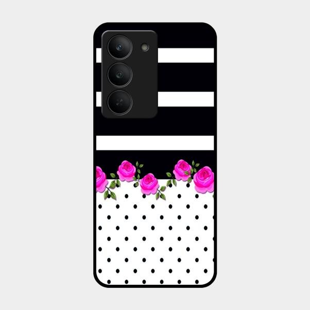 Elegant Rose Parad Glass Case Cover For Realme 14X 5G