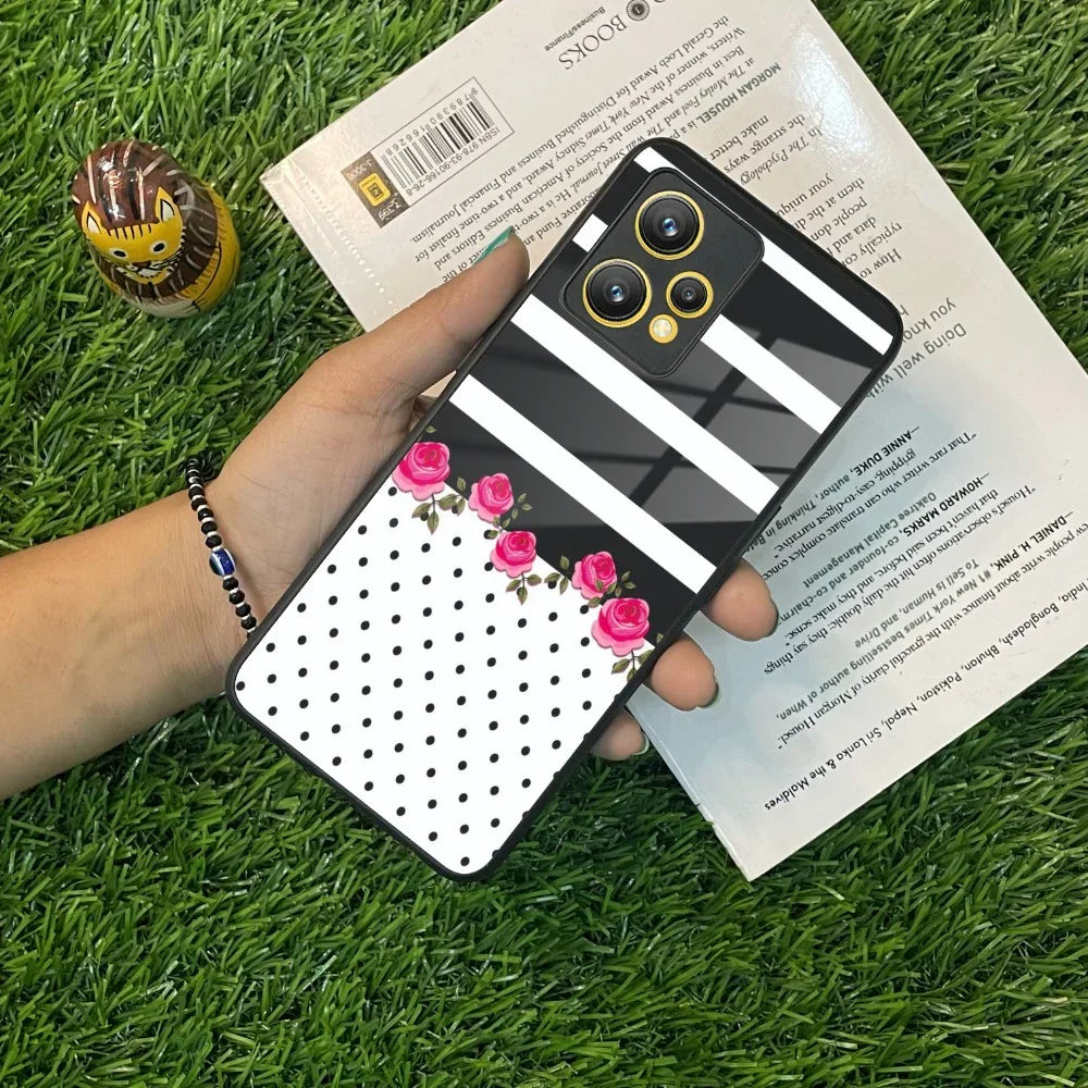 Elegant Rose Parad Glass Case Cover For Realme/Narzo - ShopOnCliQ