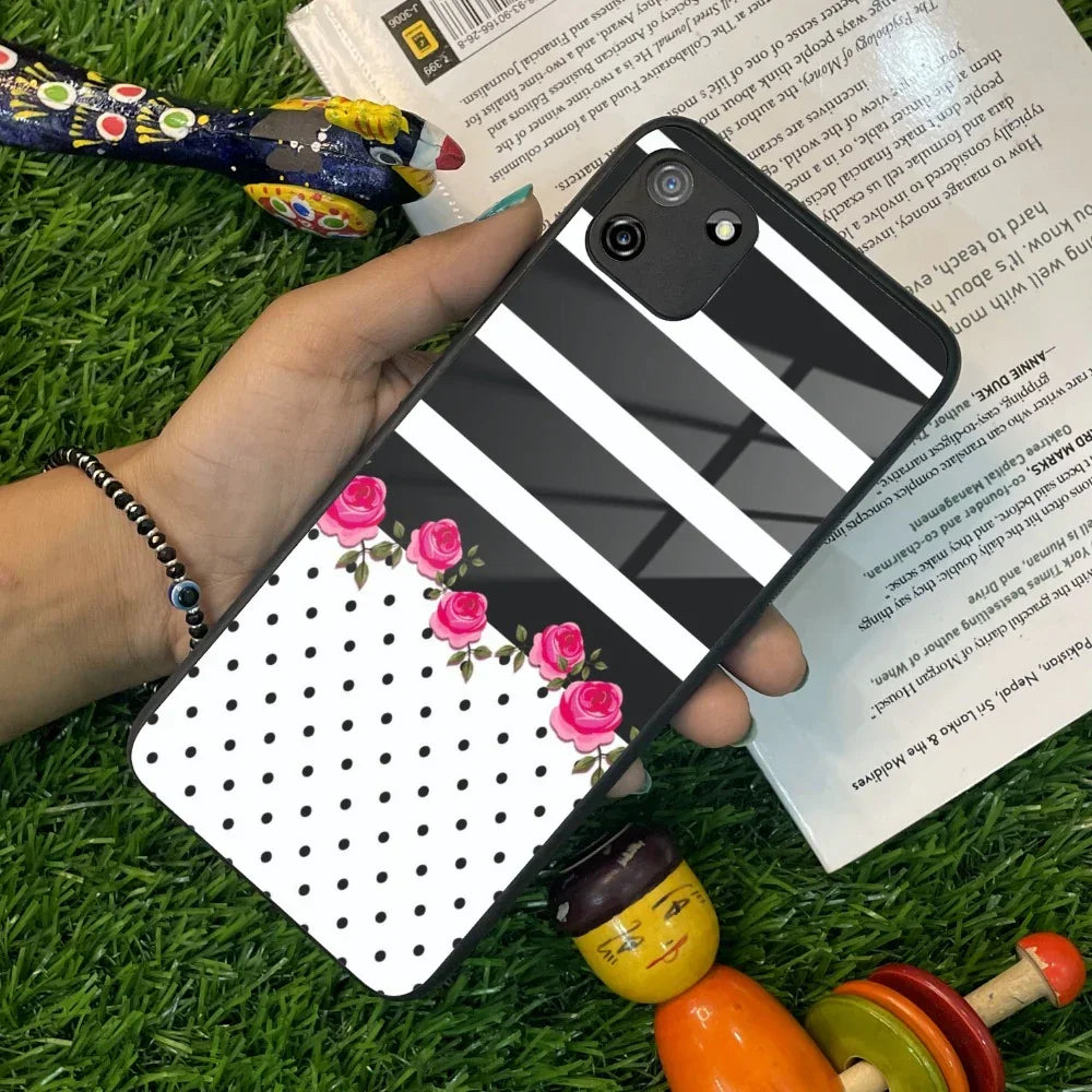 Elegant Rose Parad Glass Case Cover For Realme/Narzo - ShopOnCliQ