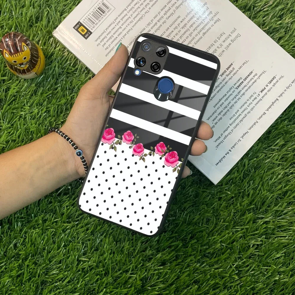 Elegant Rose Parad Glass Case Cover For Realme/Narzo - ShopOnCliQ