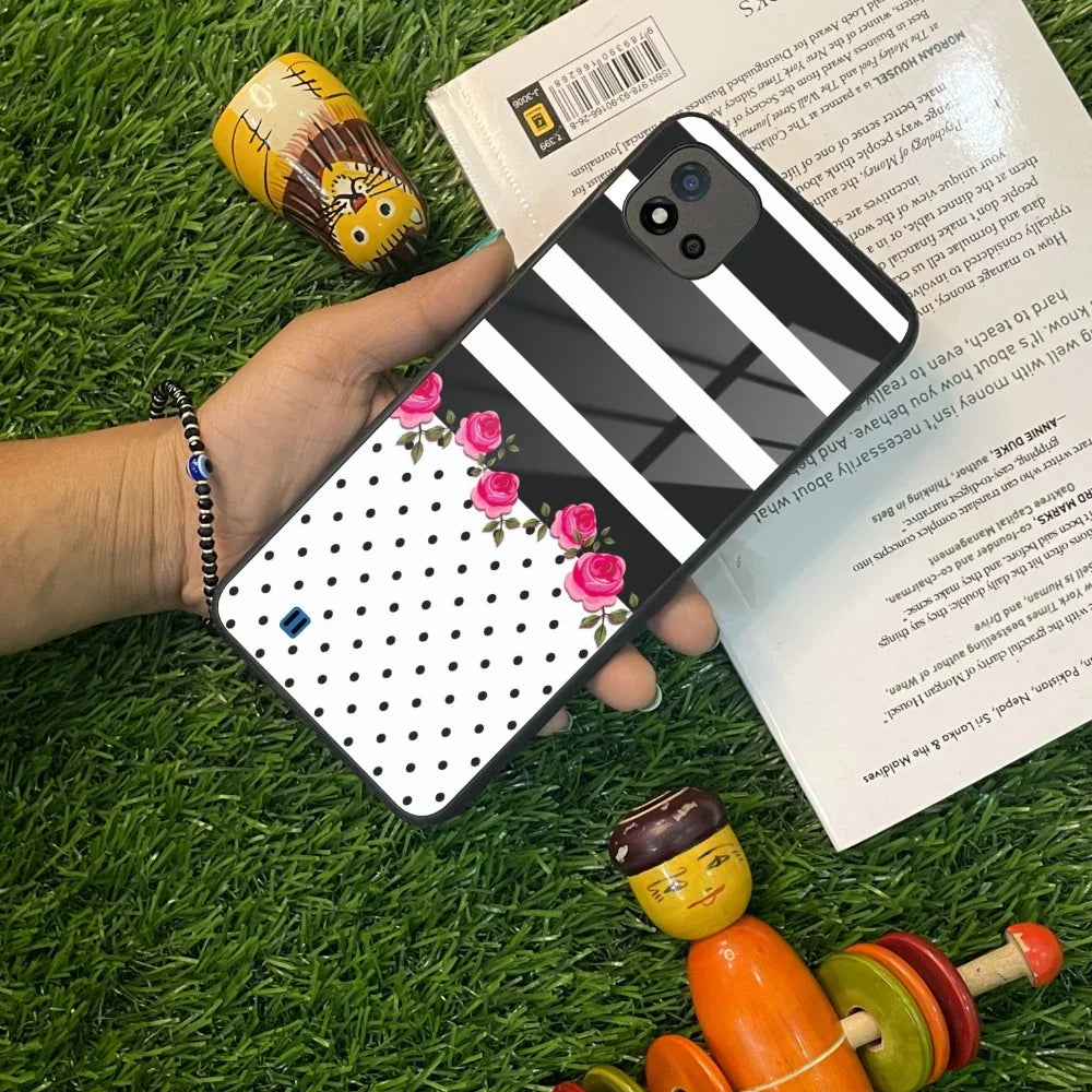 Elegant Rose Parad Glass Case Cover For Realme/Narzo - ShopOnCliQ