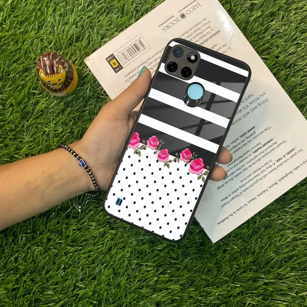 Elegant Rose Parad Glass Case Cover For Realme/Narzo - ShopOnCliQ