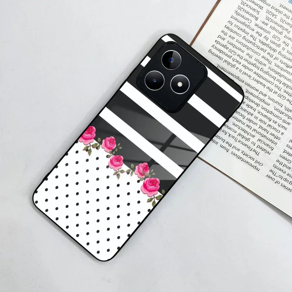 Elegant Rose Parad Glass Case Cover For Realme/Narzo - ShopOnCliQ