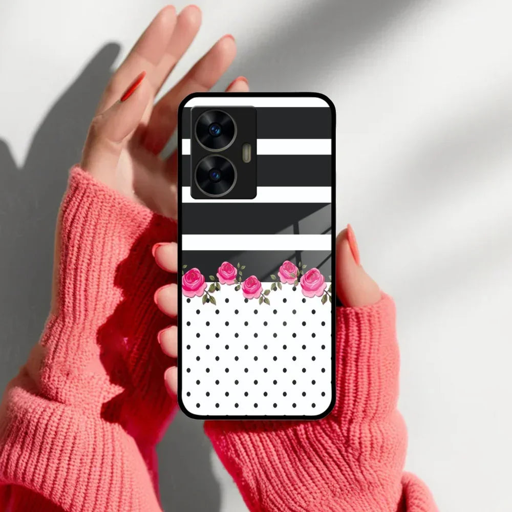 Elegant Rose Parad Glass Case Cover For Realme/Narzo - ShopOnCliQ