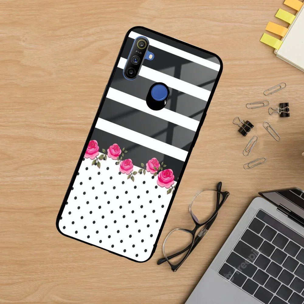 Elegant Rose Parad Glass Case Cover For Realme/Narzo - ShopOnCliQ