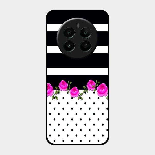 Elegant Rose Parad Glass Case Cover For Realme Narzo 70 5G