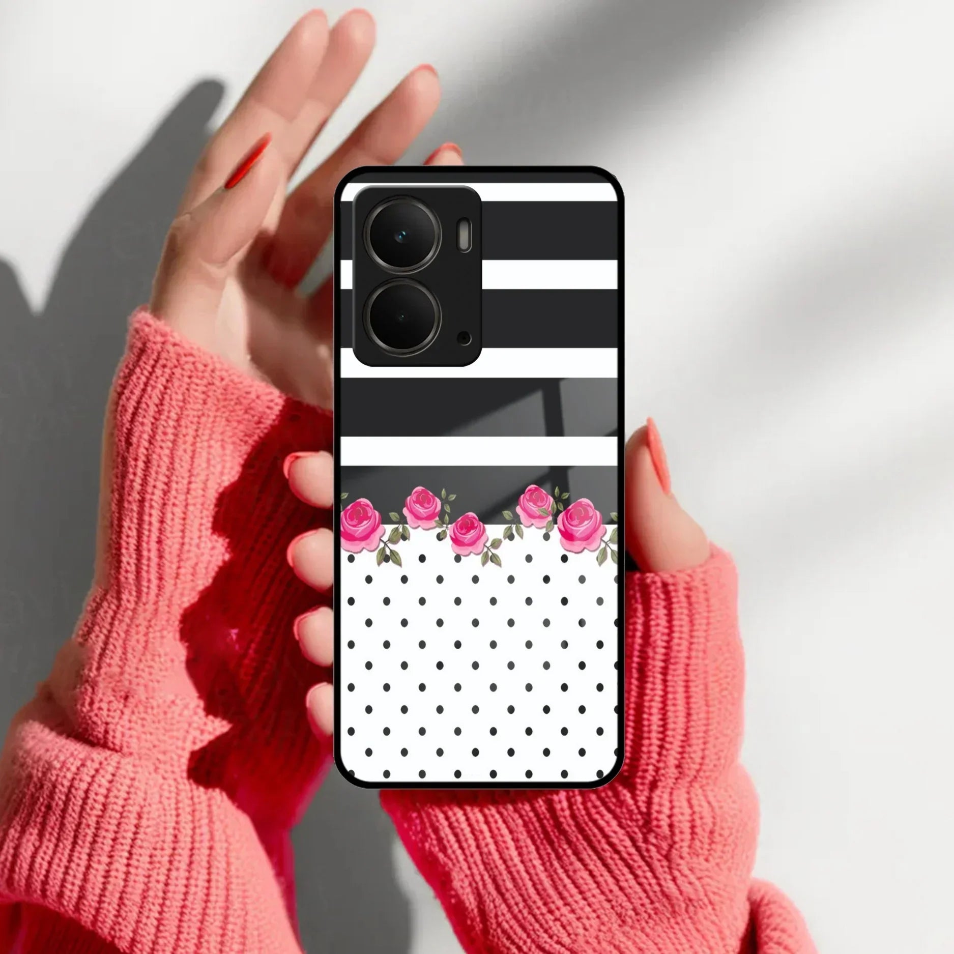 Elegant Rose Parad Glass Case Cover For Realme/Narzo - ShopOnCliQ