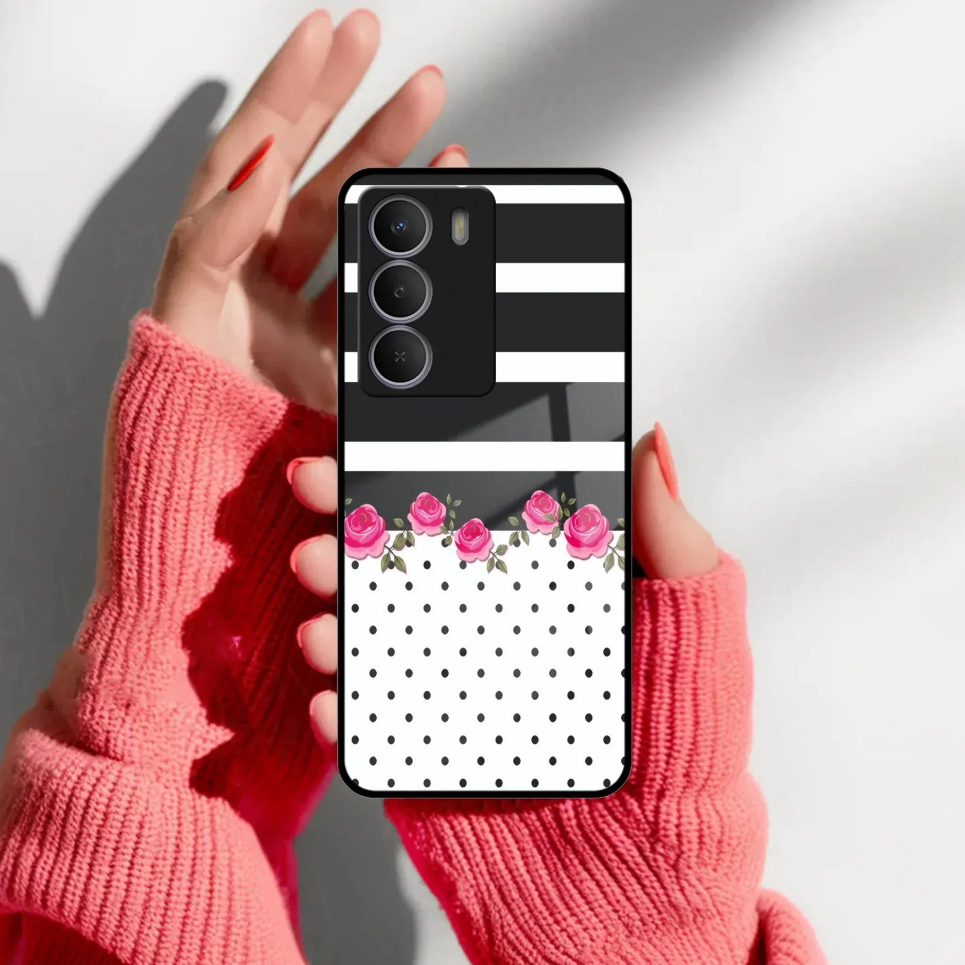 Elegant Rose Parad Glass Case Cover For Realme/Narzo - ShopOnCliQ
