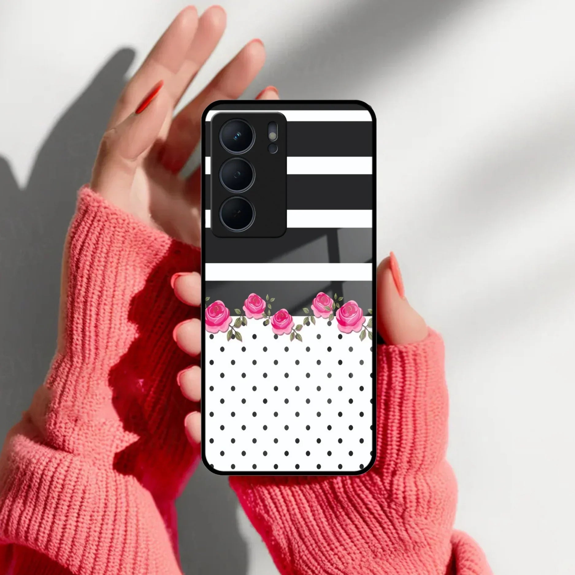 Elegant Rose Parad Glass Case Cover For Realme/Narzo - ShopOnCliQ