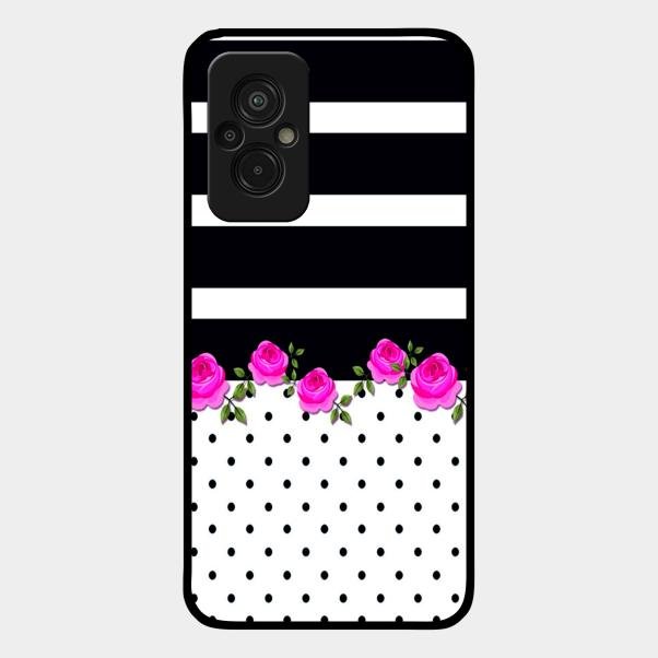 Elegant Rose Parad Glass Case Cover For Redmi 11 Prime 4G
