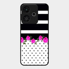 Elegant Rose Parad Glass Case Cover For Redmi 13 5G