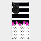 Elegant Rose Parad Glass Case Cover For Redmi Note 11