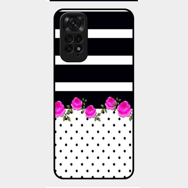 Elegant Rose Parad Glass Case Cover For Redmi Note 11