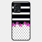 Elegant Rose Parad Glass Case Cover For Redmi Note 12 5G