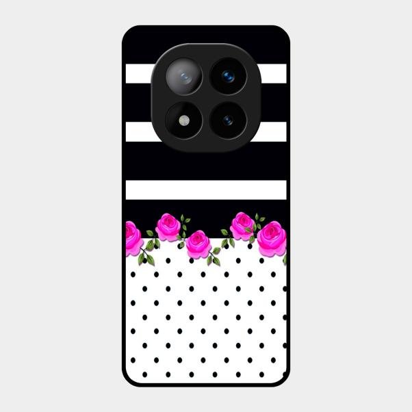 Elegant Rose Parad Glass Case Cover For Redmi Note 14 Pro Plus 5G