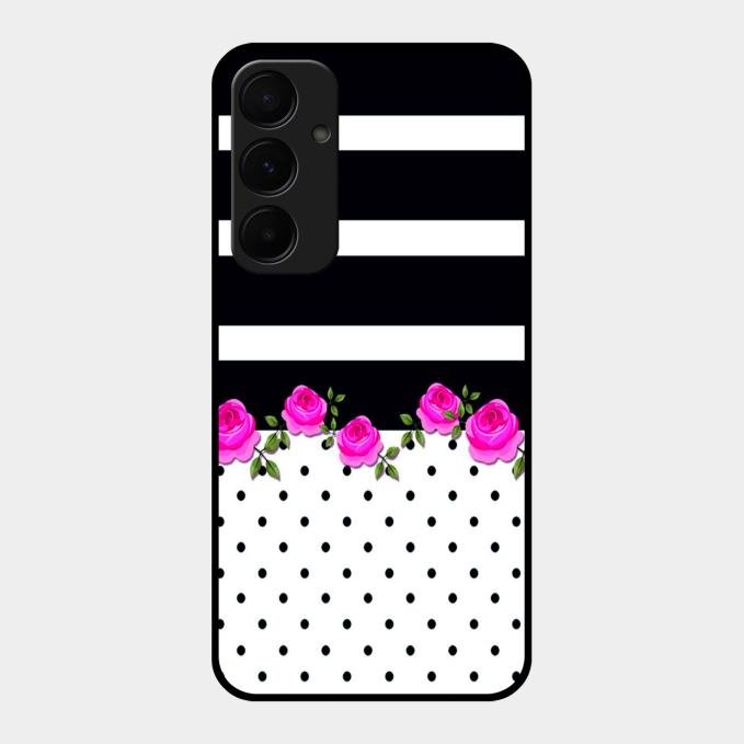 Elegant Rose Parad Glass Case Cover For Samsung Galaxy A55 5G