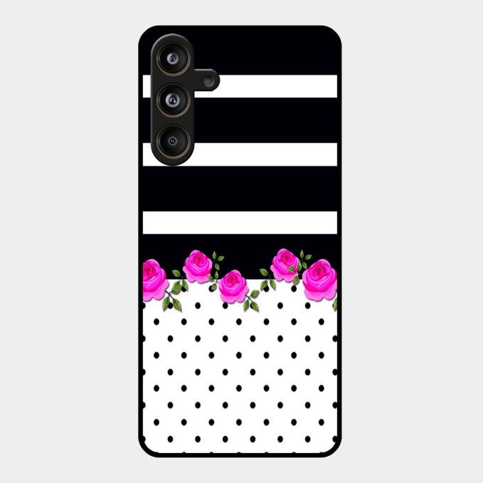 Elegant Rose Parad Glass Case Cover For Samsung Galaxy M55 5G