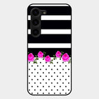 Elegant Rose Parad Glass Case Cover For Samsung Galaxy S23 Plus 5G