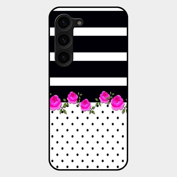 Elegant Rose Parad Glass Case Cover For Samsung Galaxy S23 Plus 5G