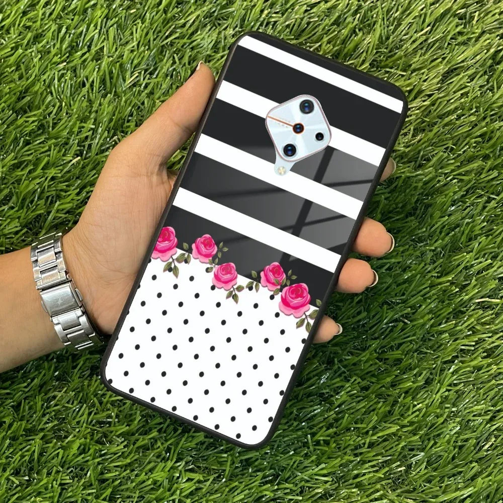 Elegant Rose Parad Glass Case Cover For Vivo - ShopOnCliQ