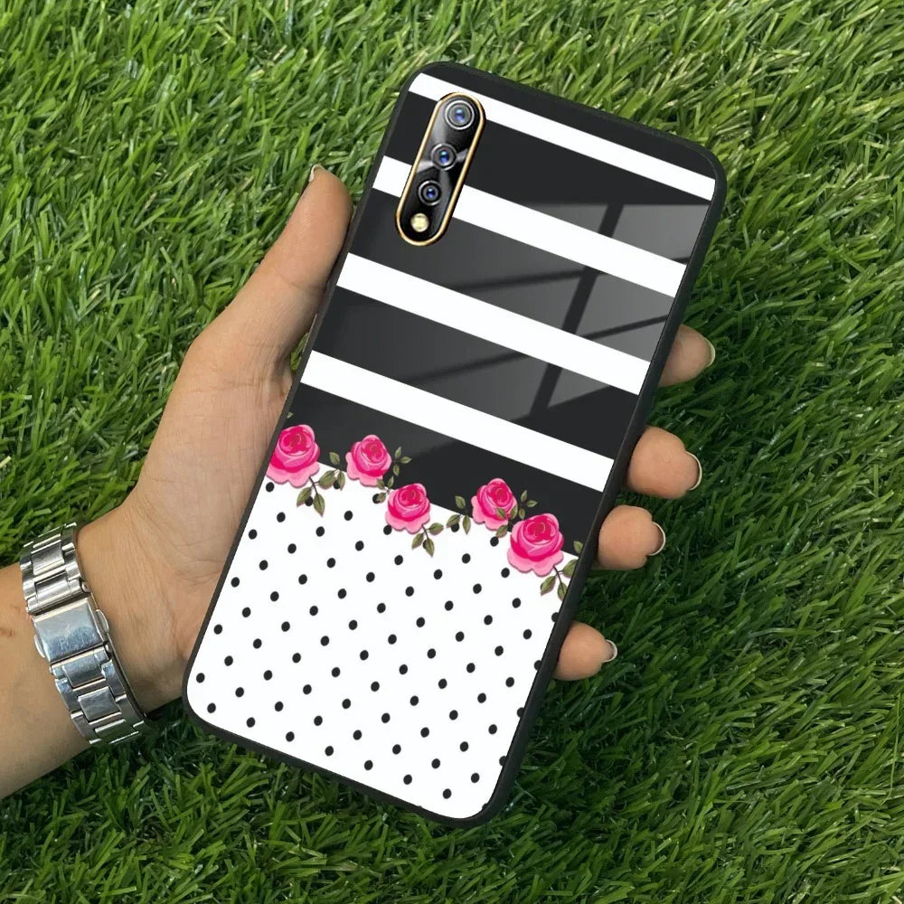 Elegant Rose Parad Glass Case Cover For Vivo - ShopOnCliQ