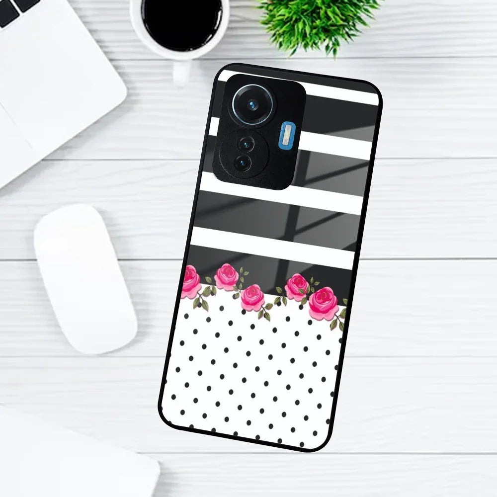 Elegant Rose Parad Glass Case Cover For Vivo - ShopOnCliQ