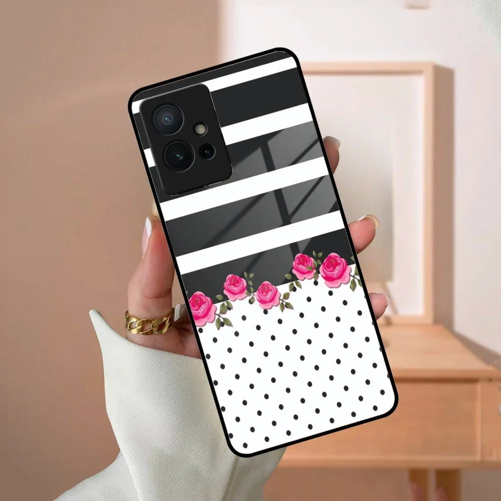 Elegant Rose Parad Glass Case Cover For Vivo - ShopOnCliQ